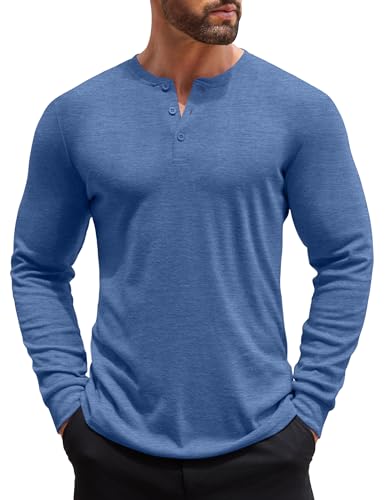 COOFANDY Herre Henley Skjorte Langærmet Ztj009440