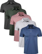 TELALEO Herre Poloshirt Kortærmet Golf Performance 5-Pak