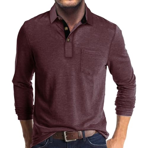 Envmb Herre Polo T-shirt Langærmet Med Lomme