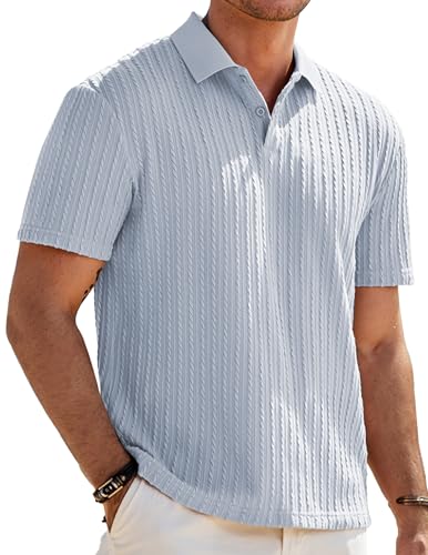 Herre Poloshirt Kortærmet Tekstureret Casual