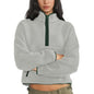 Dame Fleece Pullover Lynlås Varm Sherpa