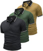 Herre Polo T-shirt Kortærmet Med Lomme 3-pak