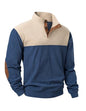 JMIERR Herre Sweatshirt Fløjl Quarter Button Pullover