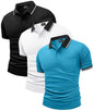 Herre Polo T-shirt Kortærmet Med Lomme 3-pak