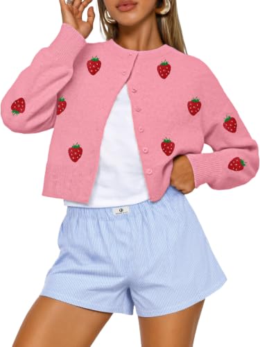 Trendy Queen Cropped Cardigan Trøje til Kvinder Trd688
