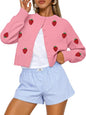 Trendy Queen Cropped Cardigan Trøje til Kvinder Trd688