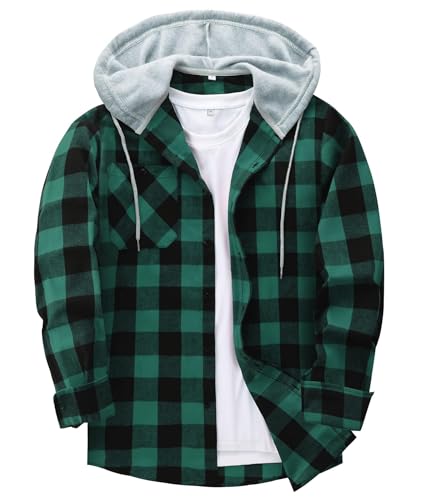ZITY Herre Skjorte Flannel Hoodie Casual Langærmet