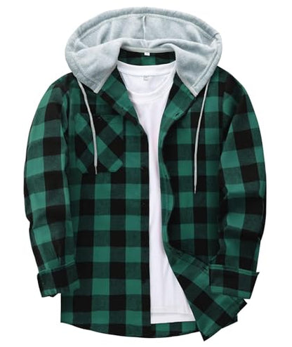 ZITY Herre Skjorte Flannel Hoodie Casual Langærmet