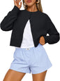Trendy Queen Cropped Cardigan Trøje til Kvinder Trd688