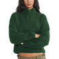Dame Fleece Pullover Lynlås Varm Sherpa