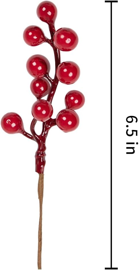Kunstige Bærgrene Juledekoration 16.5 cm 32 Stk. JX-2343