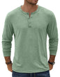 COOFANDY Herre T-shirt Henley Langærmet Ztj009590