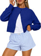 Trendy Queen Cropped Cardigan Trøje til Kvinder Trd688