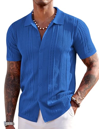 COOFANDY Herre Poloshirt Strikket Kortærmet Ztj009254