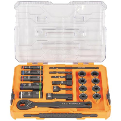 Klein Tools KNECT Gennemstikstopnøglesæt med Skralde 65500KNECT