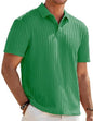 Herre Poloshirt Kortærmet Tekstureret Casual