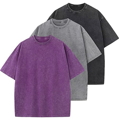 Herre T-shirt Oversized Bomuld Casual Kortærmet