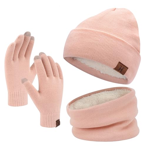 FZ FANTASTIC ZONE Unisex Vinterhue Tørklæde Handsker