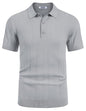 COOFANDY Herre Poloshirt Strik Ribbet Kortærmet Av007569