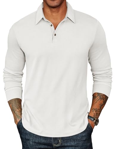 COOFANDY Herre Poloshirt Klassisk Langærmet Ztj010131