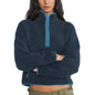Dame Fleece Pullover Lynlås Varm Sherpa