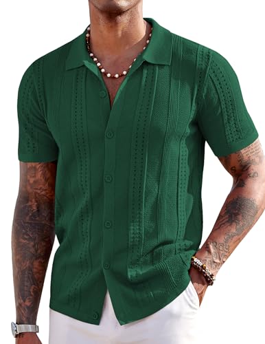 COOFANDY Herre Poloshirt Strikket Kortærmet Ztj009254