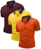 Herre Polo T-shirt Kortærmet Med Lomme 3-pak