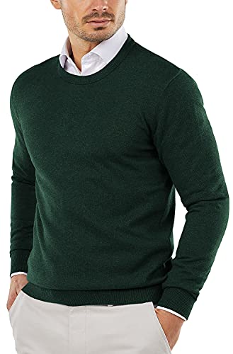 COOFANDY Herre Striktrøje Crew Neck Langærmet Slim Fit