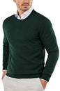COOFANDY Herre Striktrøje Crew Neck Langærmet Slim Fit