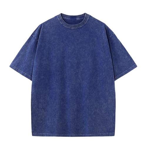 Herre T-shirt Oversized Bomuld Casual Kortærmet