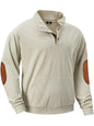 JMIERR Herre Sweatshirt Fløjl Quarter Button Pullover