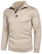 COOFANDY Herre Striktrøje Fleece Pullover Langærmet