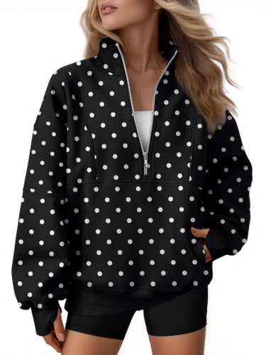 AUTOMET Quarter Zip Fleece Sweatshirt til Kvinder