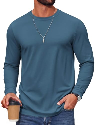 COOFANDY Herre T-Shirt Langærmet Casual Crew Neck Cxj010852