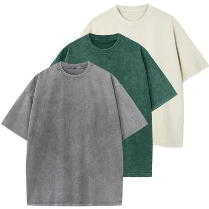 Herre T-shirt Oversized Bomuld Casual Kortærmet