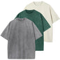 Herre T-shirt Oversized Bomuld Casual Kortærmet