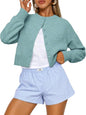Trendy Queen Cropped Cardigan Trøje til Kvinder Trd688