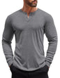COOFANDY Herre Henley Skjorte Langærmet Ztj009440