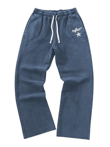 SOLY HUX Herre Træningsbukser Y2K Baggy Casual