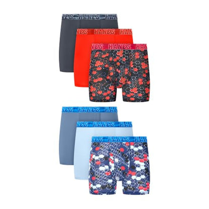 Hanes Drenge Boksershorts Moves Performance 6-Pak BX92GA