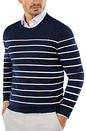 COOFANDY Herre Striktrøje Crew Neck Langærmet Slim Fit