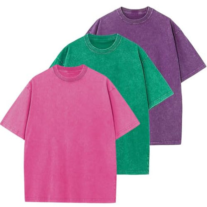 Herre T-shirt Oversized Bomuld Casual Kortærmet