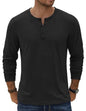 COOFANDY Herre T-shirt Henley Langærmet Ztj009590