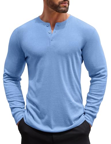 COOFANDY Herre Henley Skjorte Langærmet Ztj009440