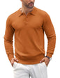 COOFANDY Herre Strikket Polo Langærmet Ztj009061