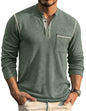 COOFANDY Herre Henley Langærmet Skjorte ZTJ010081
