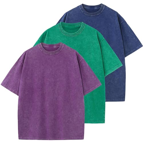 Herre T-shirt Oversized Bomuld Casual Kortærmet