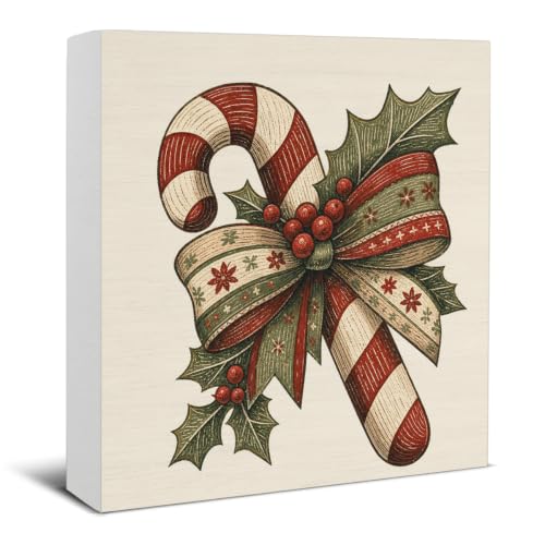 EUDOSI Sjovt Juletræsskilt i Træ 12,7x12,7 cm EUDOSI 1817