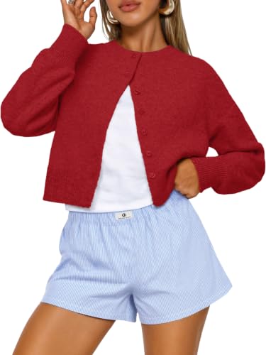 Trendy Queen Cropped Cardigan Trøje til Kvinder Trd688