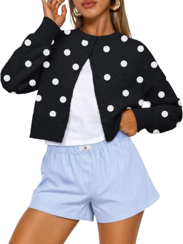 Trendy Queen Cropped Cardigan Trøje til Kvinder Trd688